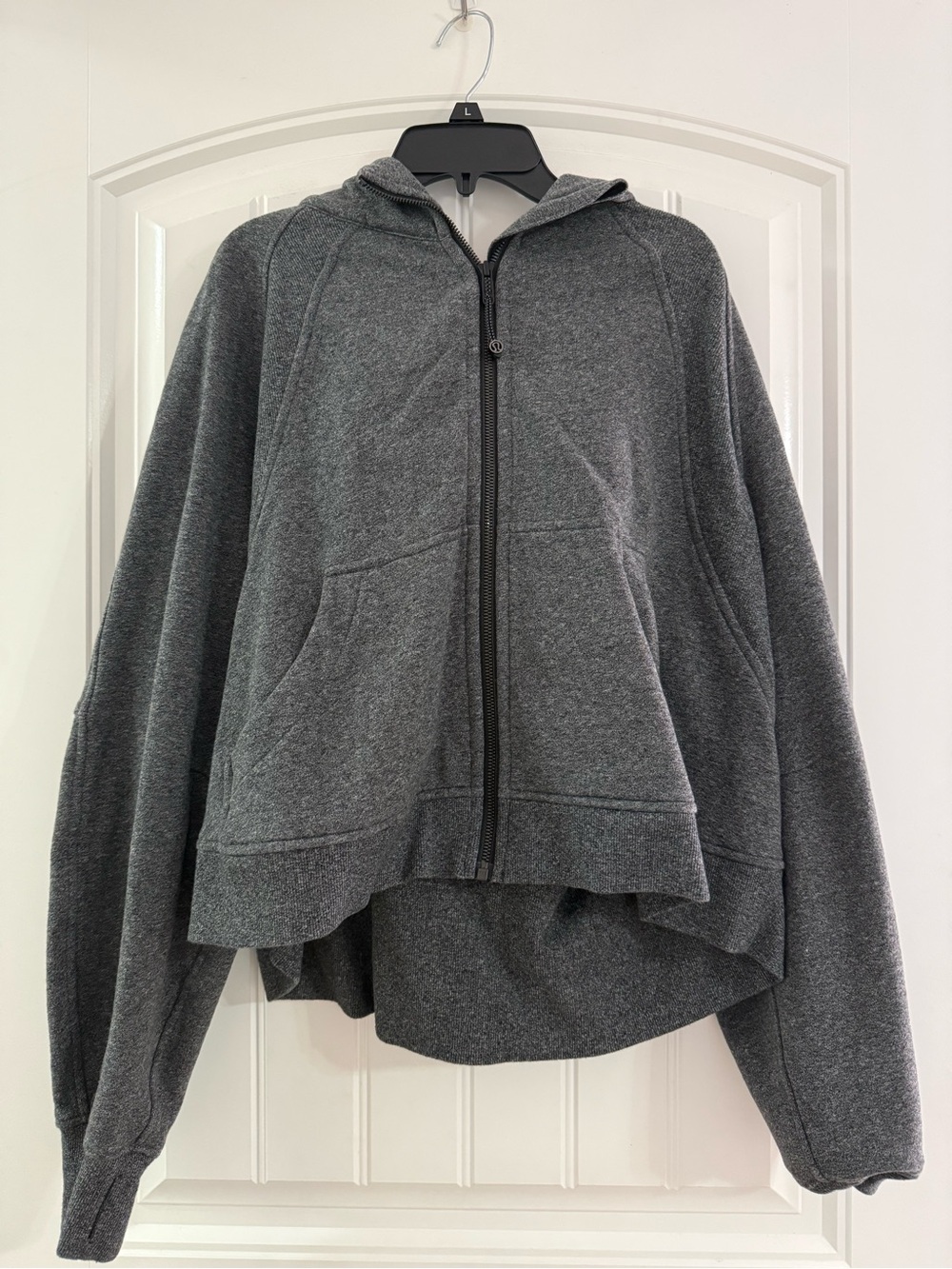 lululemon athletica Dark Gray Hooded Zip Bomber Jacket